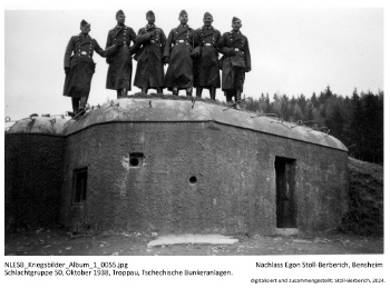 Schlachtgruppe 50, Oktober 1938, Troppau, Tschechische Bunkeranlagen. NLESB_Kriegsbilder_Album1_0055.