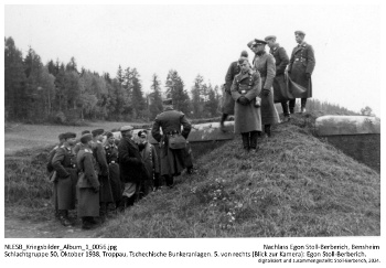 Schlachtgruppe 50, Oktober 1938, Troppau, Tschechische Bunkeranlagen. NLESB_Kriegsbilder_Album1_0056.